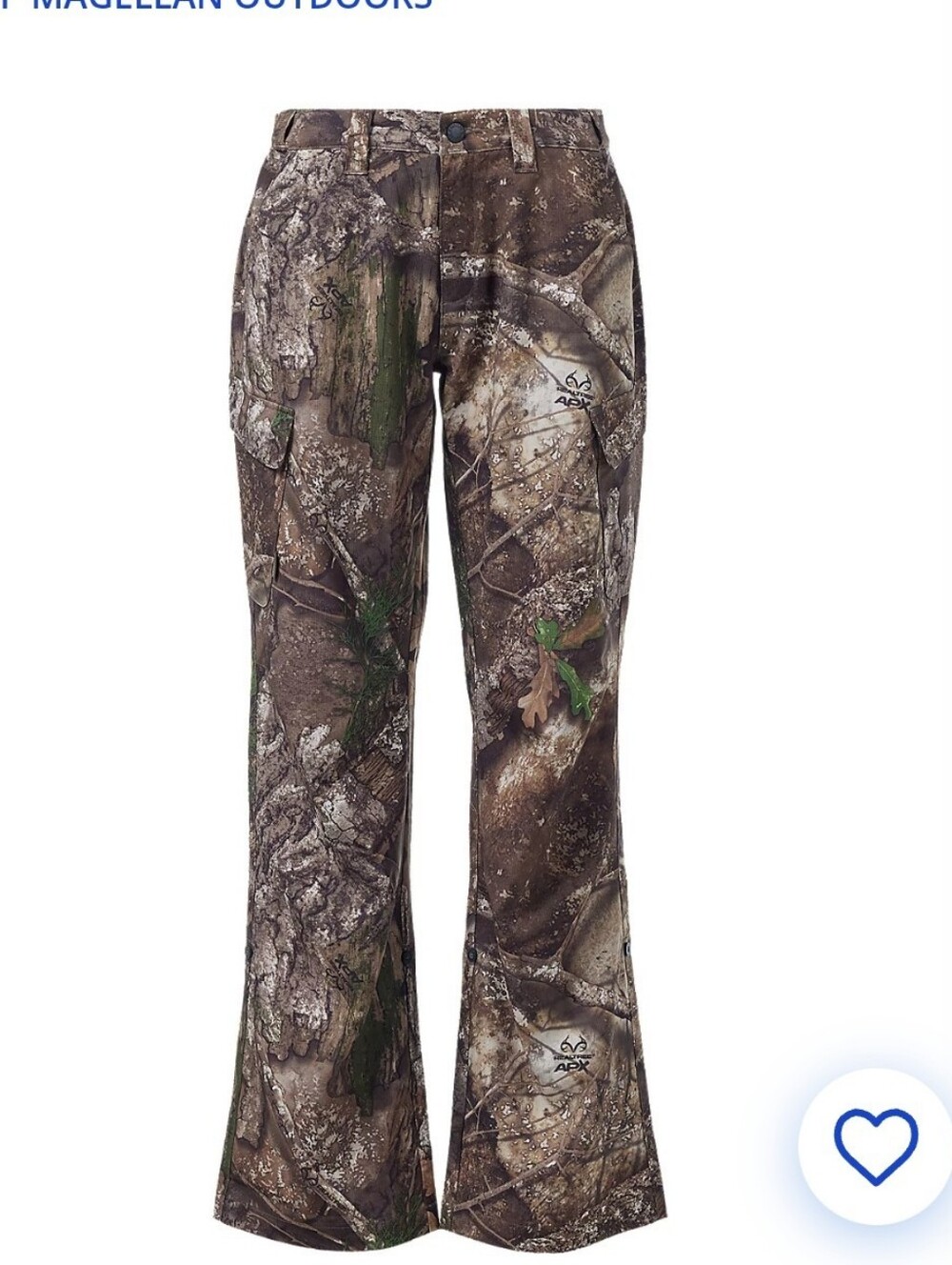 Magellan Outdoors Women's XXL Camo Roll-Up Pants - Realtree Brown/Green - Picture 1 of 16